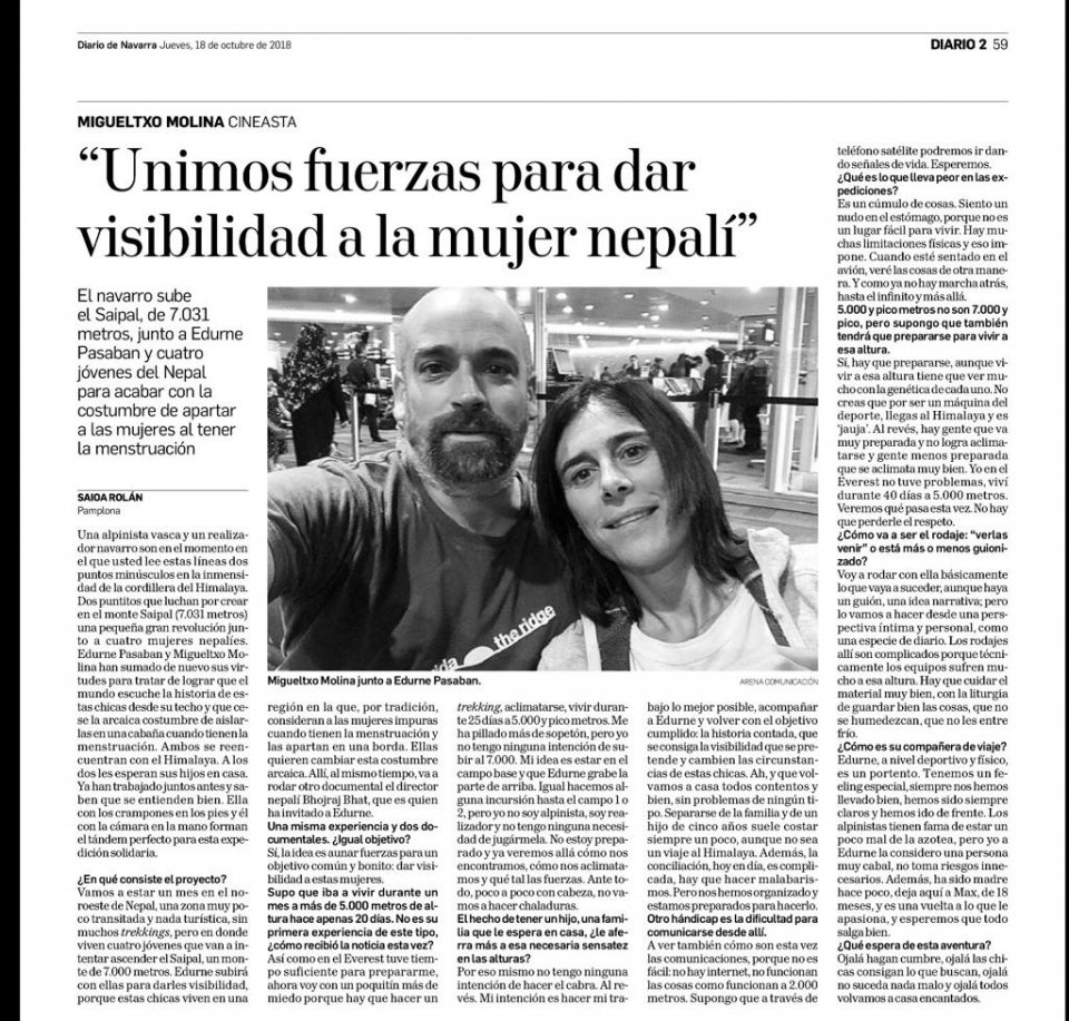 Entrevista Migueltxo Molina Diario de Noticias